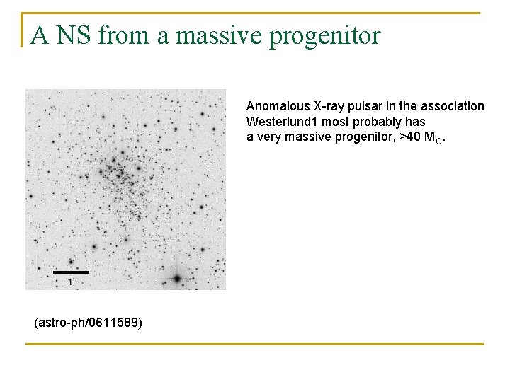 A NS from a massive progenitor Anomalous X-ray pulsar in the association Westerlund 1