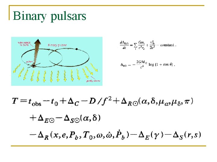 Binary pulsars 