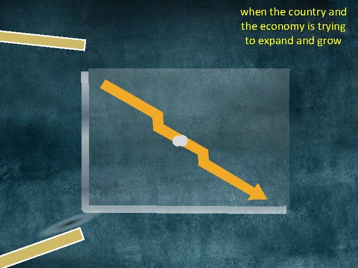 when the country and the economy is trying to expand grow 