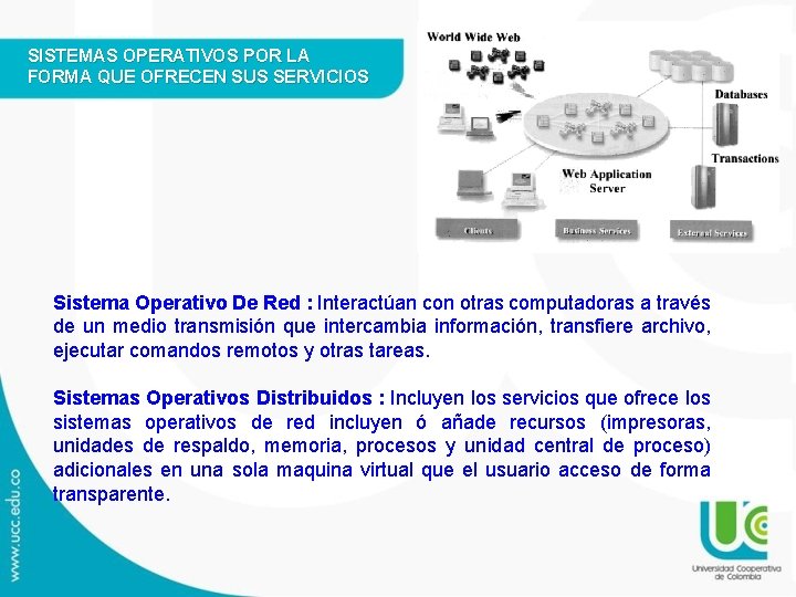 SISTEMAS OPERATIVOS POR LA FORMA QUE OFRECEN SUS SERVICIOS Sistema Operativo De Red :