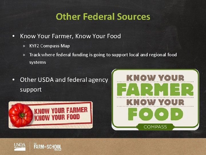 Other Federal Sources • Know Your Farmer, Know Your Food » KYF 2 Compass