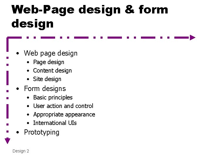 Web-Page design & form design • Web page design • Page design • Content