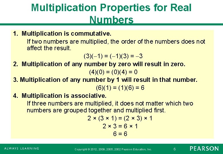 Section 1 3 Multiplying and Dividing Real Numbers