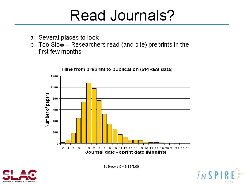 Read Journals? a. Several places to look b. Too Slow – Researchers read (and