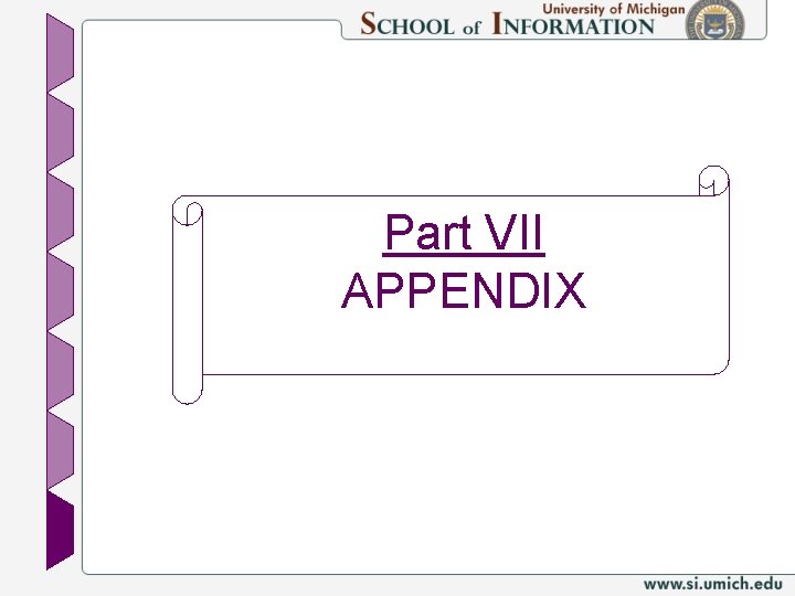 Part VII APPENDIX 