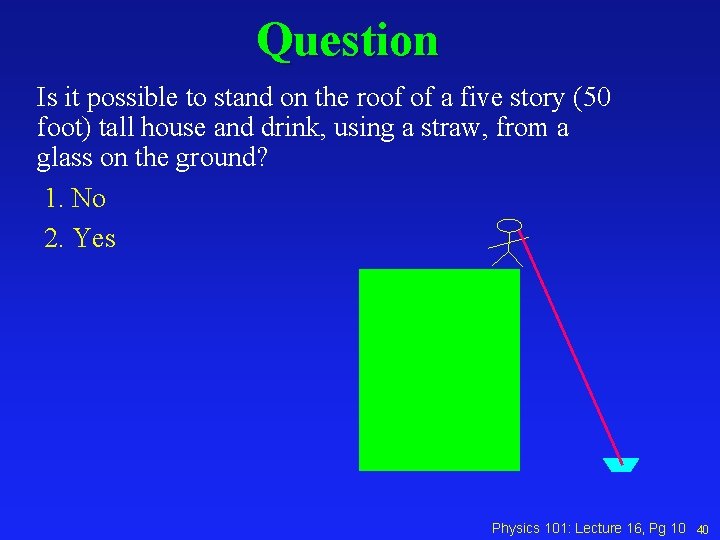 Question Is it possible to stand on the roof of a five story (50