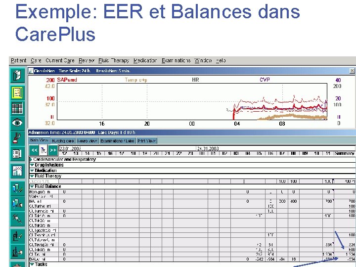 Exemple: EER et Balances dans Care. Plus 20 / GE / 25 septembre 2020