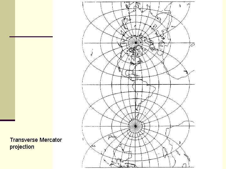 Transverse Mercator projection 