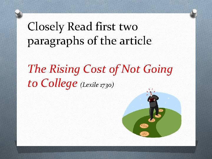 Close Reading and TDQs Text Dependent Questions for
