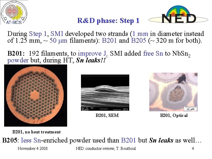 R&D phase: Step 1 During Step 1, SMI developed two strands (1 mm in R&D phase: Step 1 During Step 1, SMI developed two strands (1 mm in