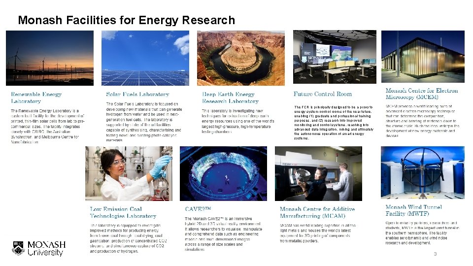 Monash Facilities for Energy Research The FCR is principally designed to be a proxy