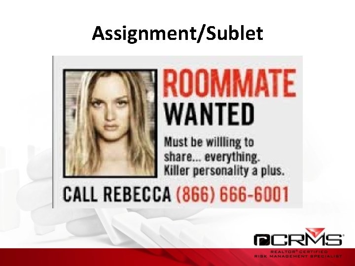 Assignment/Sublet 