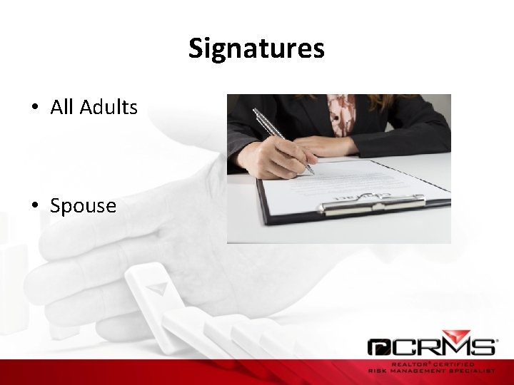 Signatures • All Adults • Spouse 