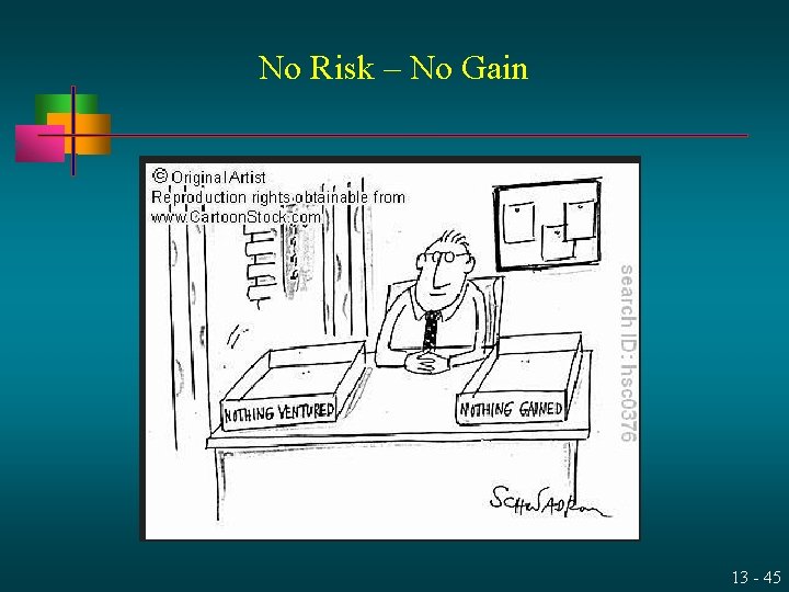 No Risk – No Gain 13 - 45 