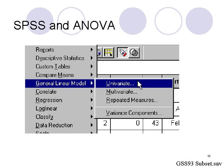 SPSS and ANOVA 13 GSS 93 Subset. sav 