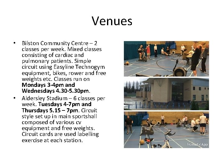Venues • Bilston Community Centre – 2 classes per week. Mixed classes consisting of Venues • Bilston Community Centre – 2 classes per week. Mixed classes consisting of