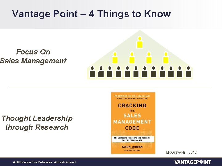 Vantage Point – 4 Things to Know Focus On Sales Management Thought Leadership through