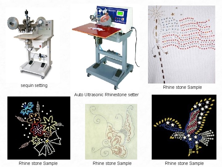 sequin setting Rhine stone Sample Auto Ultrasonic Rhinestone setter Rhine stone Sample sequin setting Rhine stone Sample Auto Ultrasonic Rhinestone setter Rhine stone Sample
