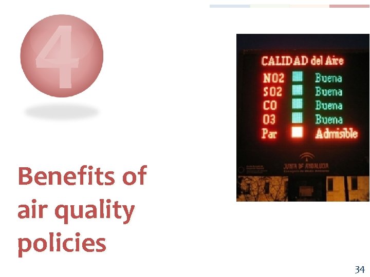 4 Benefits of air quality policies 34 