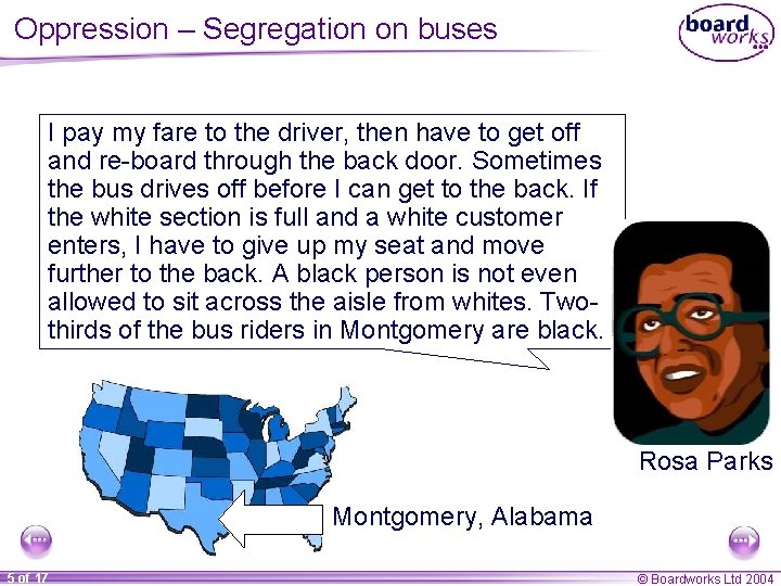 Oppression – Segregation on buses I pay my fare to the driver, then have