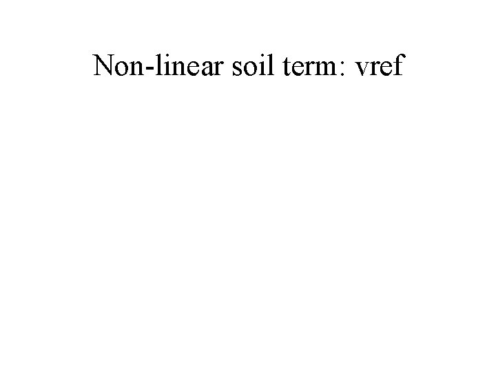 Non-linear soil term: vref 