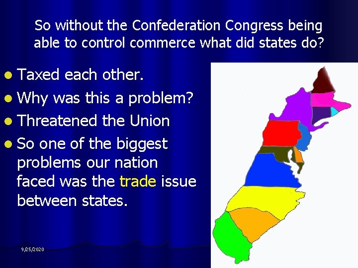 So without the Confederation Congress being able to control commerce what did states do?