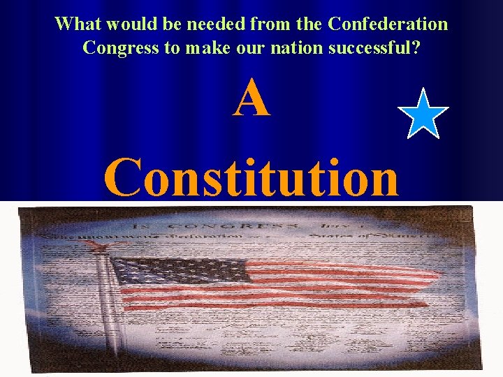 What would be needed from the Confederation Congress to make our nation successful? A