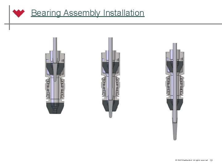 Bearing Assembly Installation © 2012 2013 Weatherford. All rights reserved. 19 