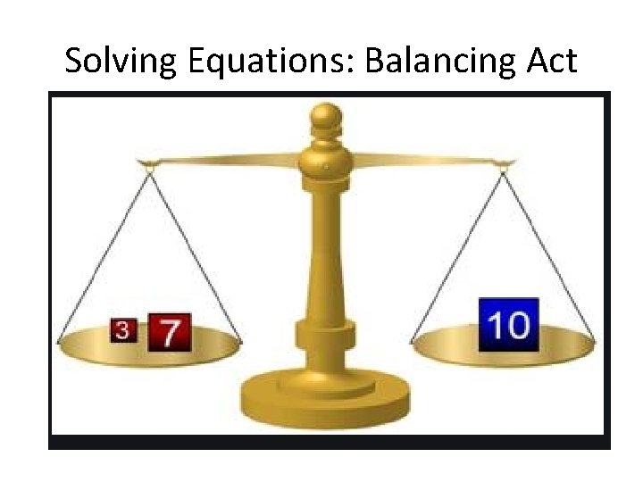 Solving Equations: Balancing Act 