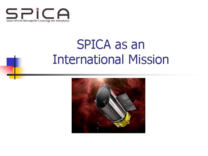 SPICA as an International Mission 