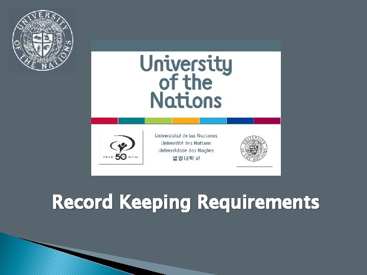 Record Keeping Requirements 