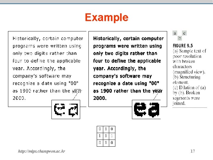 Example http: //mips. changwon. ac. kr 17 