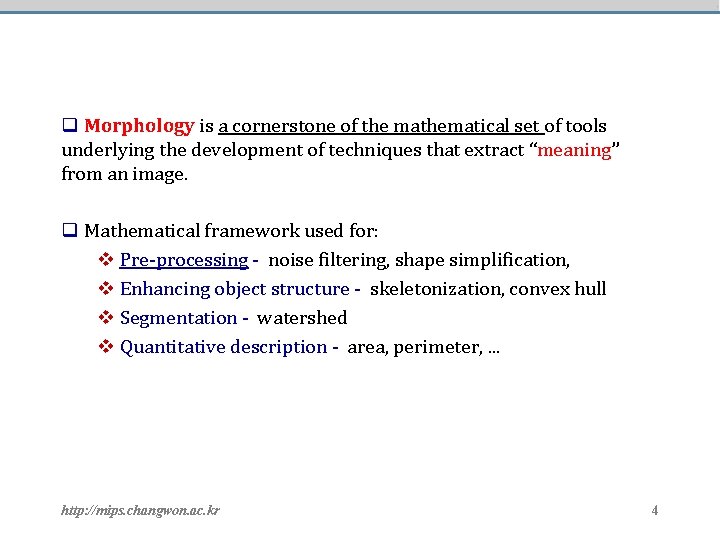 q Morphology is a cornerstone of the mathematical set of tools underlying the development