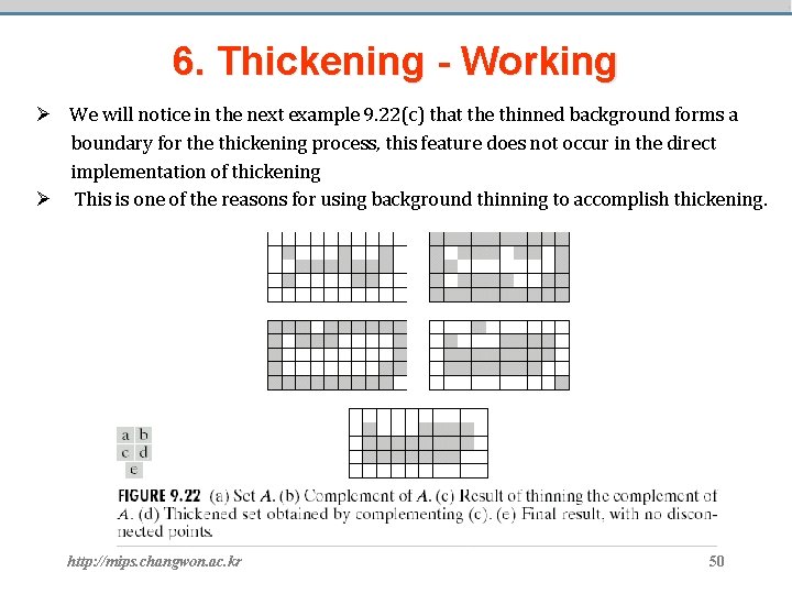 6. Thickening - Working Ø We will notice in the next example 9. 22(c)