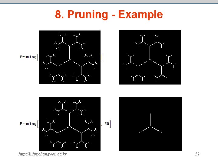 8. Pruning - Example http: //mips. changwon. ac. kr 57 