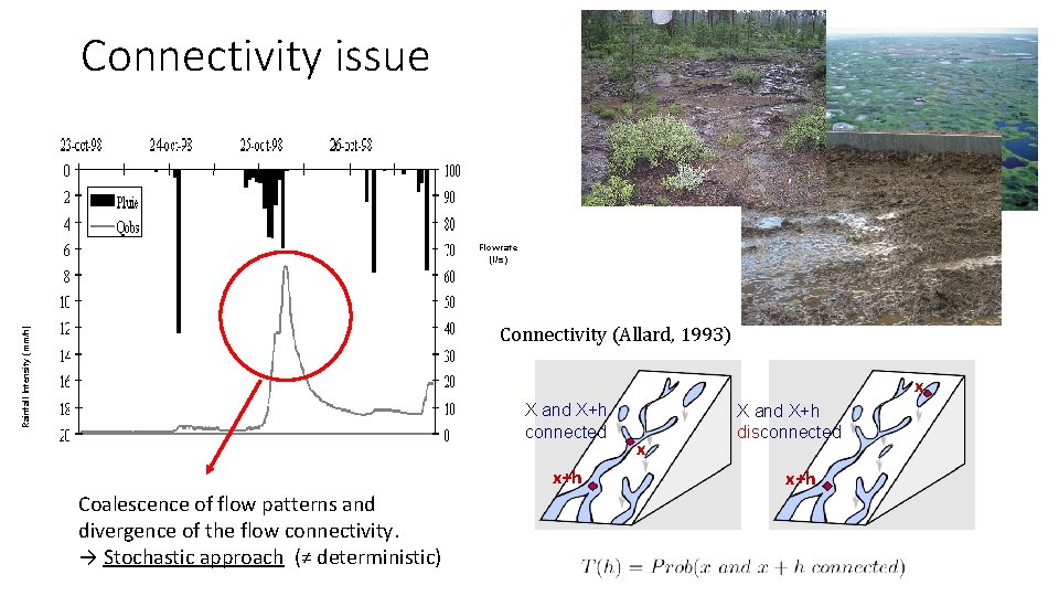 Connectivity issue Flow rate (l/s) Rainfall Intensity (mm/h) Connectivity (Allard, 1993) x X and