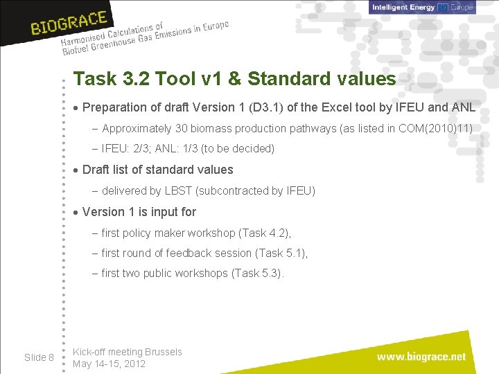 Task 3. 2 Tool v 1 & Standard values · Preparation of draft Version