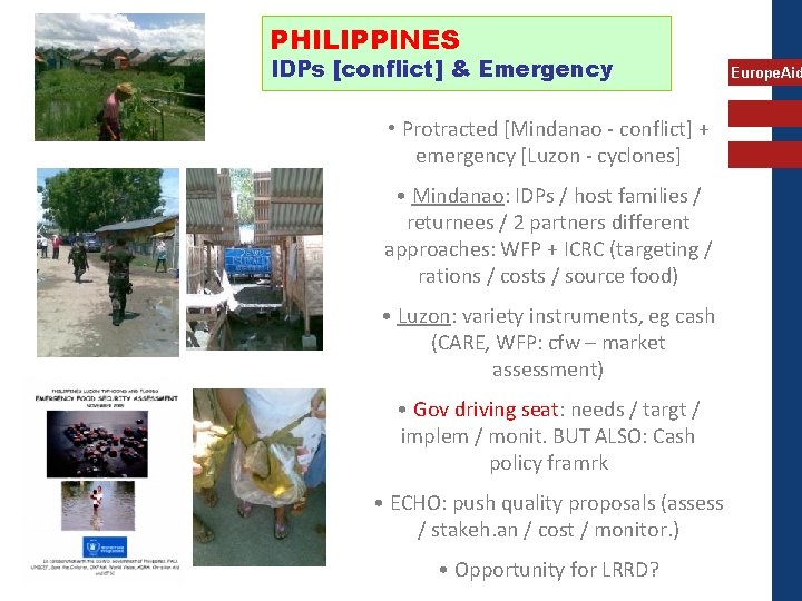 PHILIPPINES IDPs [conflict] & Emergency • Protracted [Mindanao - conflict] + emergency [Luzon -