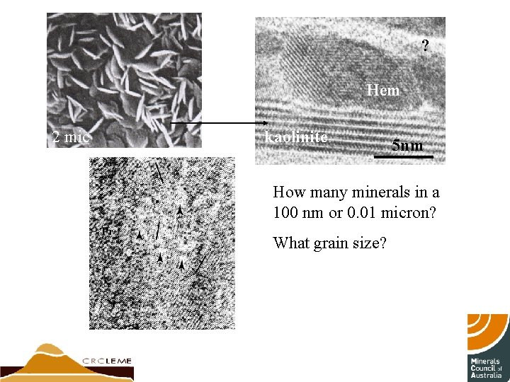 ? Hem 2 mic kaolinite 5 nm How many minerals in a 100 nm