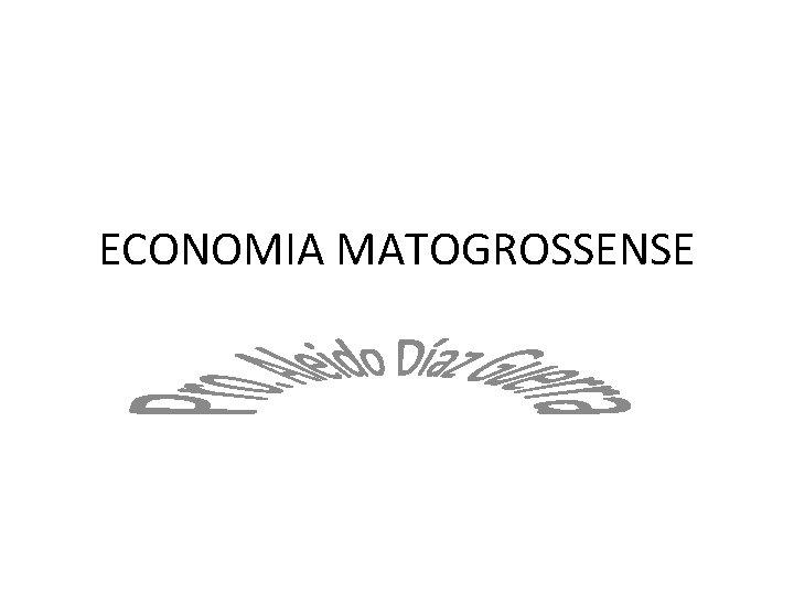 ECONOMIA MATOGROSSENSE 