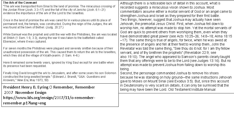 The Ark of the Covenant “The ark was transported from Sinai to the land The Ark of the Covenant “The ark was transported from Sinai to the land
