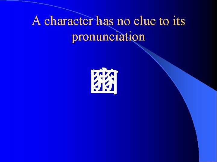 A character has no clue to its pronunciation 豳 