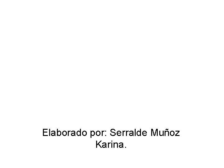 Elaborado por: Serralde Muñoz Karina. 