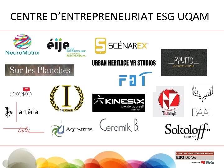 CENTRE D’ENTREPRENEURIAT ESG UQAM 