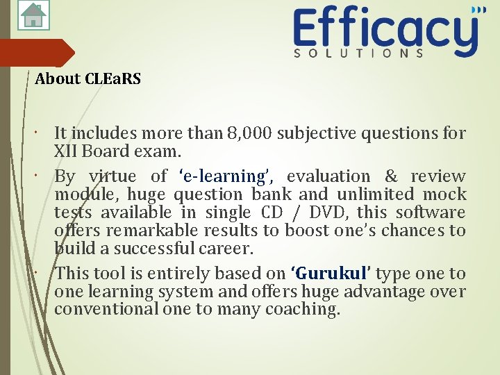 About CLEa. RS It includes more than 8, 000 subjective questions for XII Board