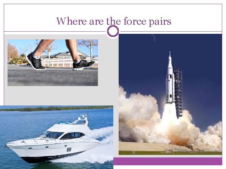 Where are the force pairs Where are the force pairs