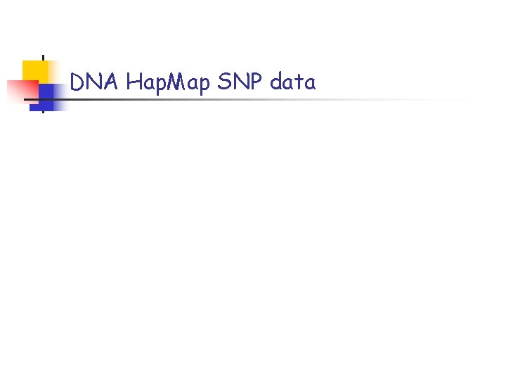 DNA Hap. Map SNP data 