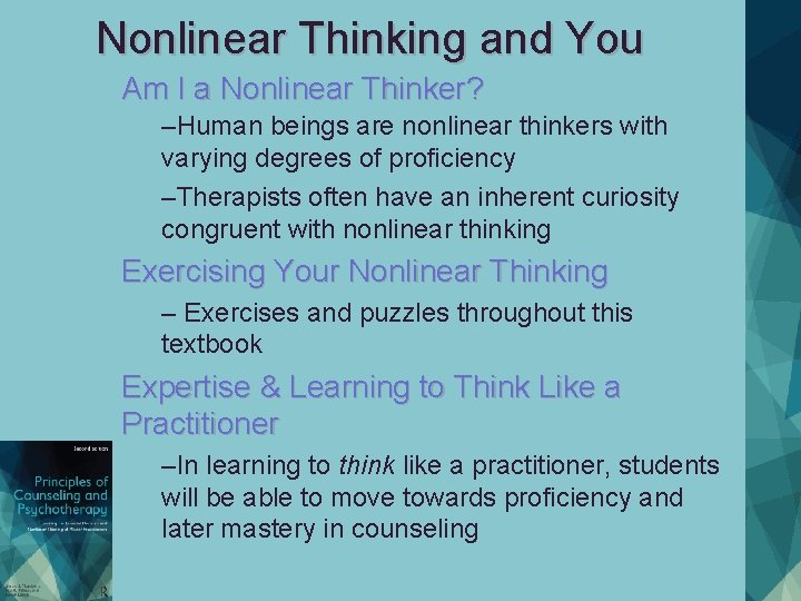 Nonlinear Thinking and You Am I a Nonlinear Thinker? –Human beings are nonlinear thinkers