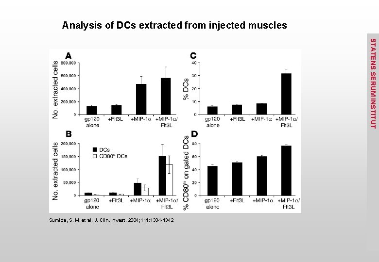 Analysis of DCs extracted from injected muscles STATENS SERUM INSTITUT Sumida, S. M. et