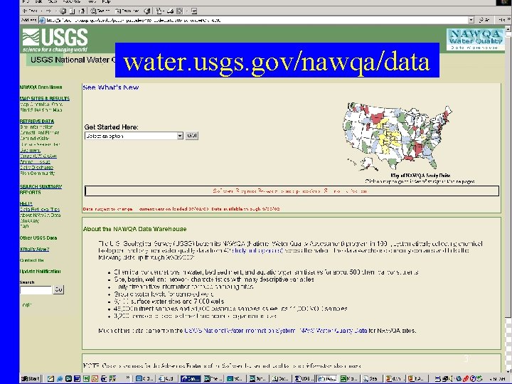 water. usgs. gov/nawqa/data 3 